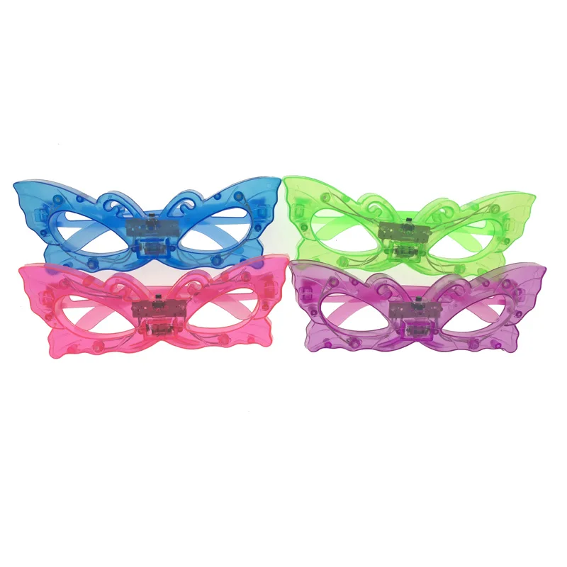 Светящиеся в форме бабочки очки мигающий, мерцающий ночной клуб бар Свадьба День рождения детей светящиеся вечерние принадлежности светится в темноте