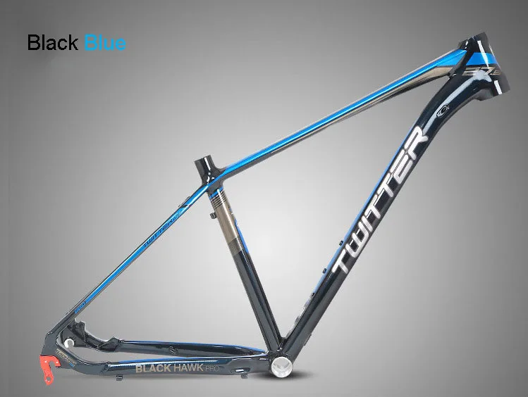 29 Black Blue Твиттер Mtb рама черная Hawkpro 27,5 29er AL7005 XC рама для горного велосипеда гладкая Сварка внутренний кабель уф лазер - Цвет: 29 Black Blue
