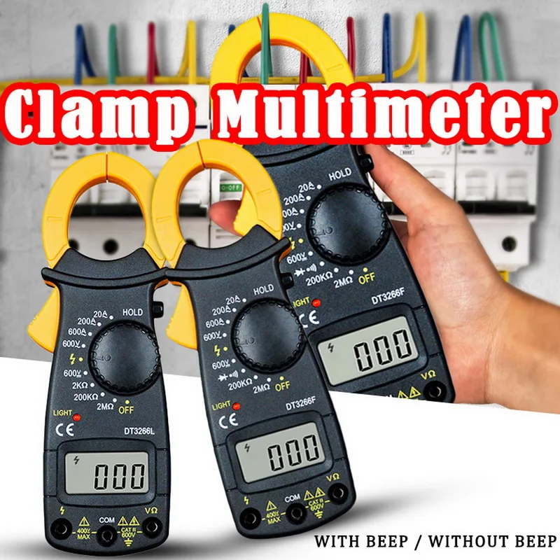 Digital Amper Clamp Meter Multimeter Current Clamp Pincers Voltmeter Ammeter Ohm Current Voltage Tester Electrical Tester