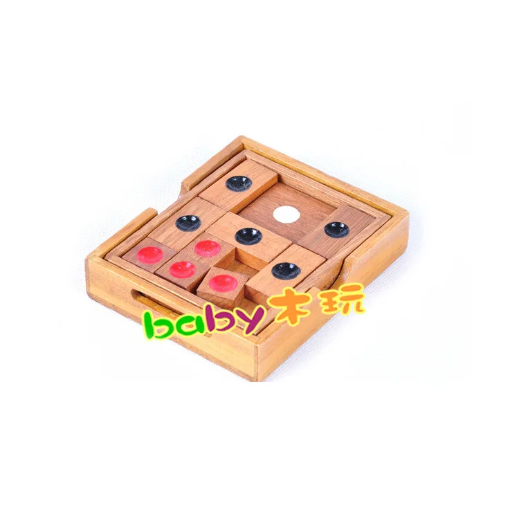 Деревянные развивающие игрушки, игрушки для взрослых, винтажные три царства Huarong