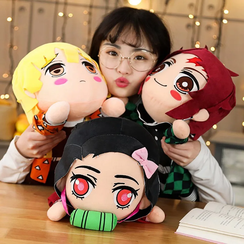 Высокое качество аниме Demon Slayer Kimetsu No Yaiba Kamado Nezuko Косплей Кукла Плюшевая Мягкая Подушка игрушка