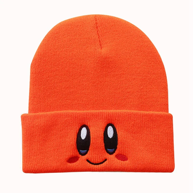 Eye Embroidery Crimping Girl Autumn Winter Beanie Hat Keep Warm Unisex Aldult Cartoon Knitting Skull Cap Ski Cap fleece lined beanie Skullies & Beanies