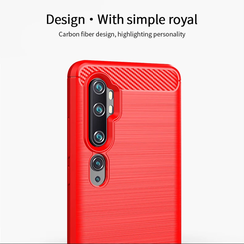 Чехол MOFi для Xiaomi Mi Note 10, Роскошный чехол из мягкого волокна, ТПУ, силиконовый чехол для телефона s, задняя крышка для Xiaomi Mi Note 10