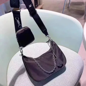 

fashion new big brand design chain bag Three in one luxury women's bag three piece set single shoulder slant cross handbag