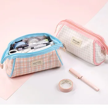 

Cute Multifunctional Pencil Case Creative Canvas Pencil Bag Large Capacity Case For Girls Gift School Office Supplies Stationery