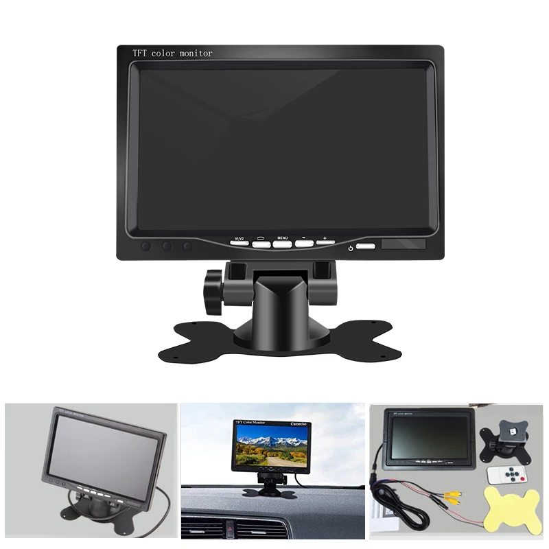 7 дюймов Tft Lcd монитор автомобиля дисплей+ камера заднего вида для автобуса грузовика Rv Караван трейлеров