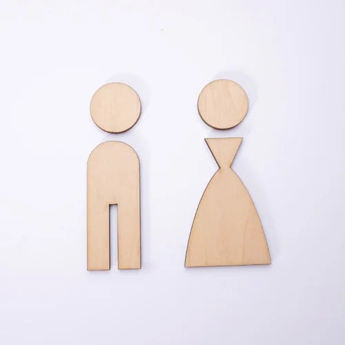 Wooden 3D акриловые деревянное зеркало Свадебные вечерние украшения знак на туалетную дверь ванная комната, Туалет в современном стиле настенный Стикеры домашний декор - Цвет: Wooden