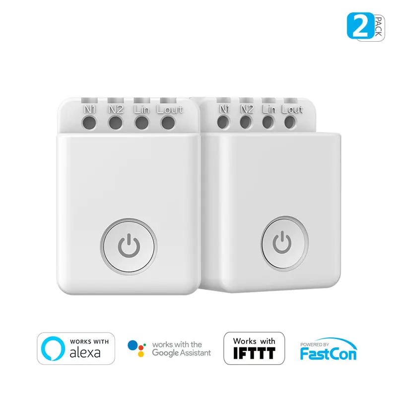 2 Pcs Interruptor BroadLink BestCon MCB1 WiFi/3g/4G умный пульт дистанционного управления прерыватель плановый таймер обратного отсчета работает с Alexa Google умный дом пульт голосовое управление выключатель с пультом - Цвет: 2 Pcs Interruptor