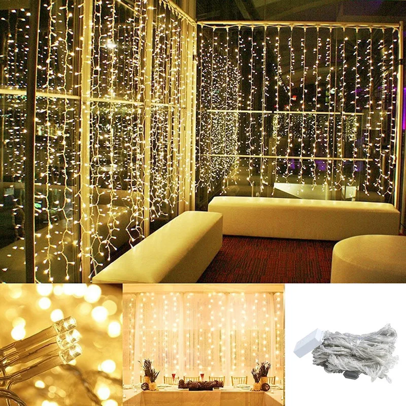 

Christmas Decorations for Home 2x2/3x2/3x3m Led Garland New Year Christmas Home Decorations Christmas Tree Decoration Navidad
