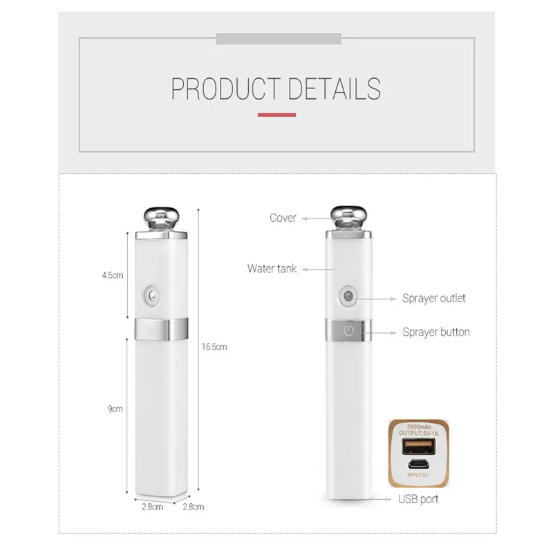 Горячая Распродажа Портативный мини Usb нано-распылитель для с/х небулайзер для лица увлажнение парохода машина мини-спрей для лица для ухода за кожей лица Уход за кожей