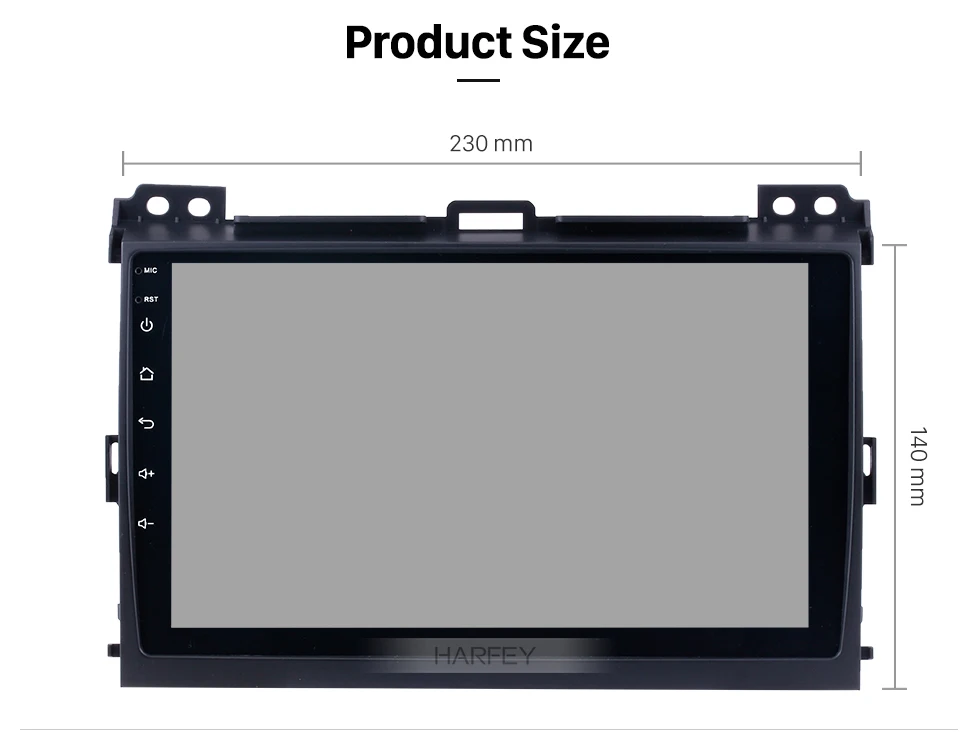 Perfect Harfey 2Din Android 9.0/8.1 9" Car Radio For Toyota Prado 2007-2010 Touchscreen Wifi Multimedia Player GPS Head Unit 14