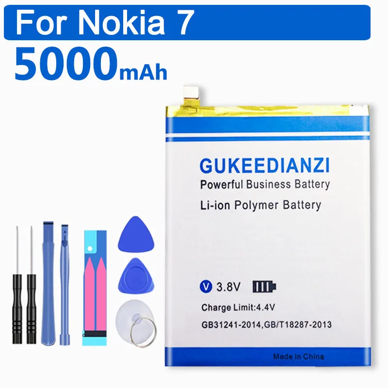 GUKEEDIANZI Safe Stable Cell Phone Battery HE340 5000mAh For Nokia 7 Nokia7 Replacement Li-polymer Batteries