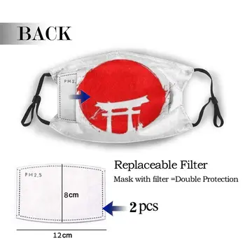 

protective mask with filter Japanese Flag (4) anti dust PM2.5 reuse adult teen child girl