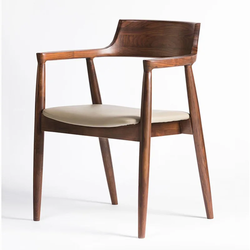 Производитель на заказ, обеденный стул из твердой древесины, простой домашний, для гостиной, ресторана, обеденный стол, стул, современный, офисный, индивидуальный