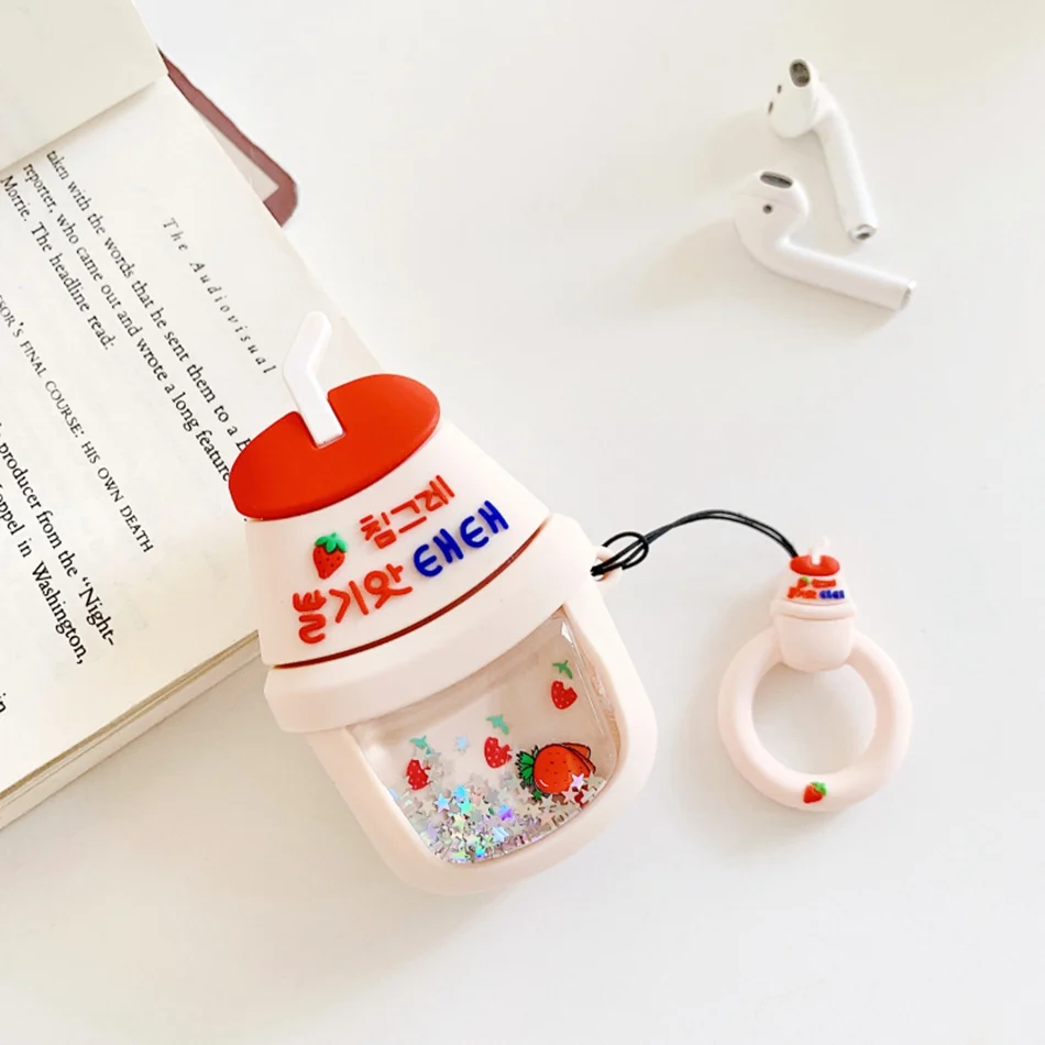784P 3D Жидкий чехол для наушников для Apple Airpods, чехол с блестящим зыбучим песком, чехол для Air pods 2, чехол для наушников, чехол для наушников, блестящий ремешок - Цвет: 784P