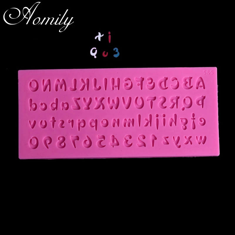 

Aomily 0-9 A-Z Number Letter Fondant Silicone Mold Candle Sugar Craft Tool Chocolate Cake Mould Kitchen DIY Baking Decorating
