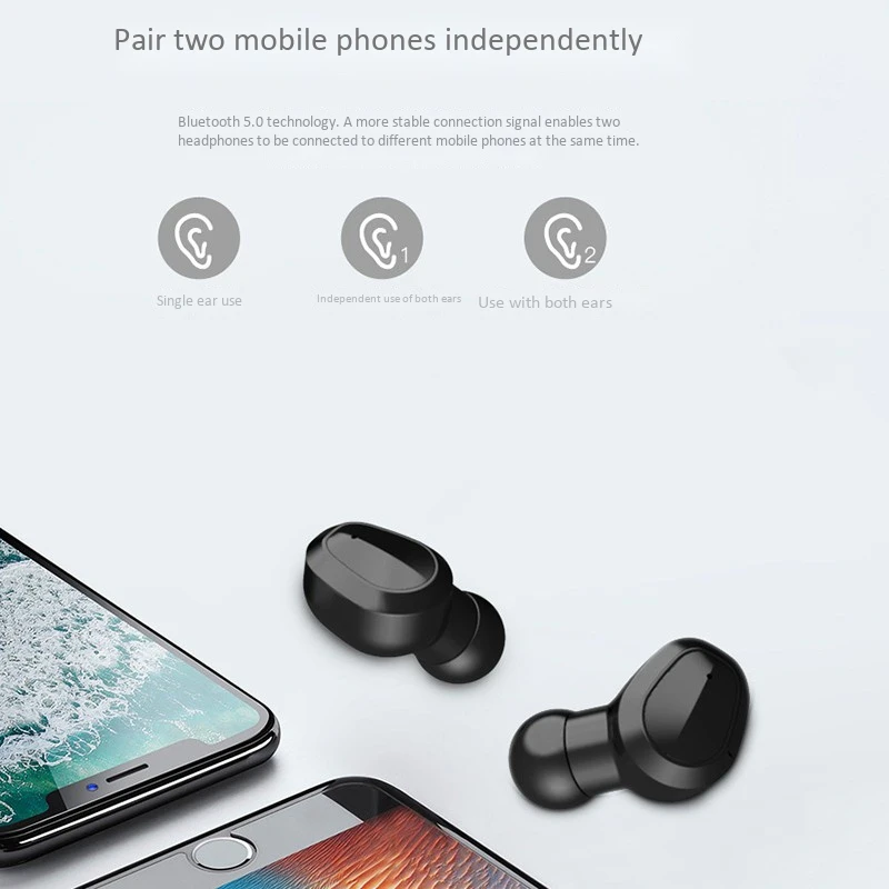 H3 Bluetooth наушник True Беспроводной наушники с микрофоном беспроводные наушники гарнитура с зарядкой чехол BT5.0 для iPhone