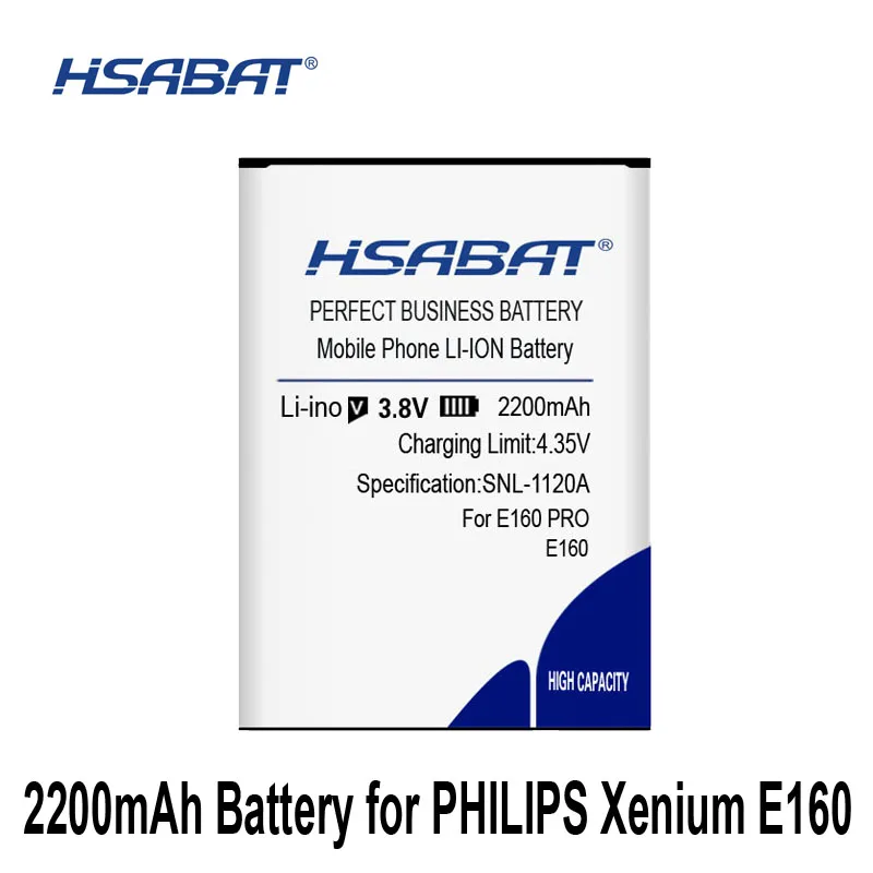 HSABAT E160 Pro 2200mAh аккумулятор для Philips Xenium E160 CTE160 Pro батареи
