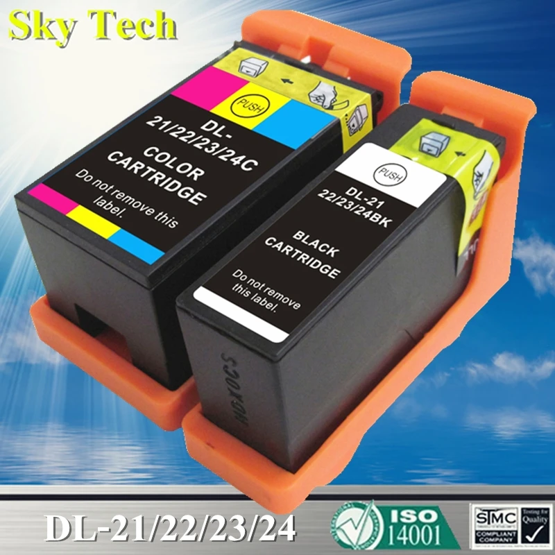 Cartuchos de tinta compatibles para impresora DL21 DL22 DL23 DL24 para DELL  V313 / V313W / V515W / P513W / P713W / V715W - AliExpress Ordenadores y  oficina