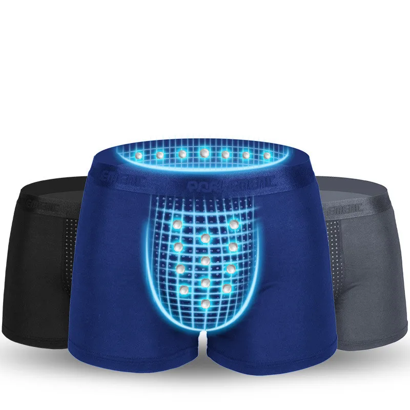 

Sexy Mens Underwear Boxers Cueca Breathable Modal PantiesMan Solid Magnetic Pouch Underpants Male Boxershorts Homme Plus Size
