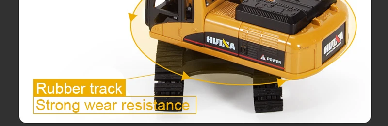 HUI NA TOYS Alloy 1:50 Drill Truck Model Toy Construction Car Breaking Machine Engineering Trucks Collectible Toys For Boys Gift