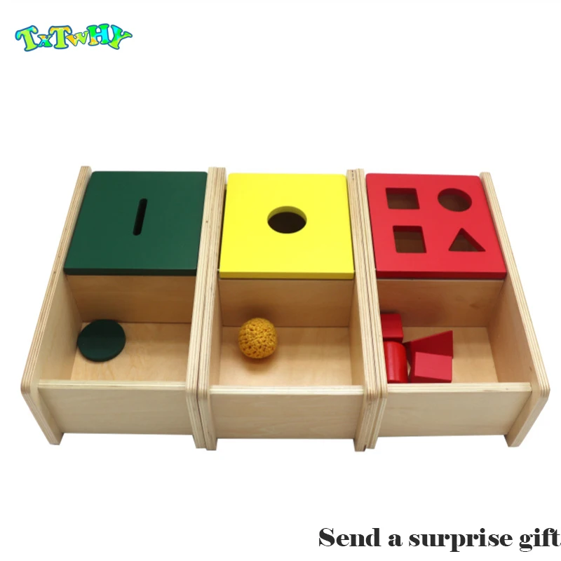 

Baby Toy Montessori Kids Imbucare Box With Flip Lid 4 Shapes Flip Lid Knit Ball Coin Green Learn Training Practical Life Skills