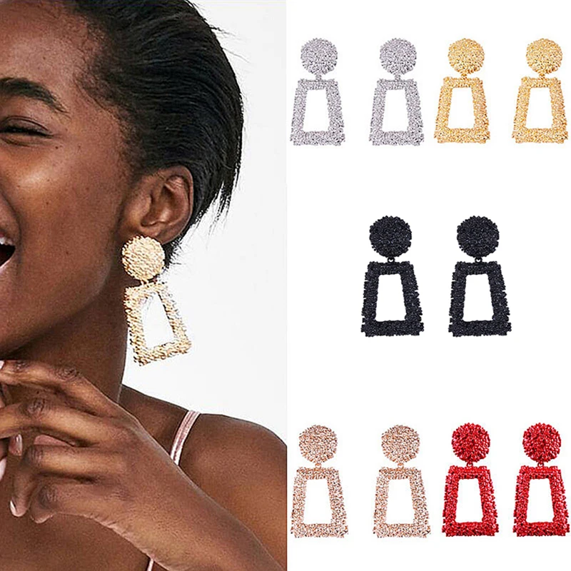 Стильные современные золотые серьги для женщин большие тяжелые африканские