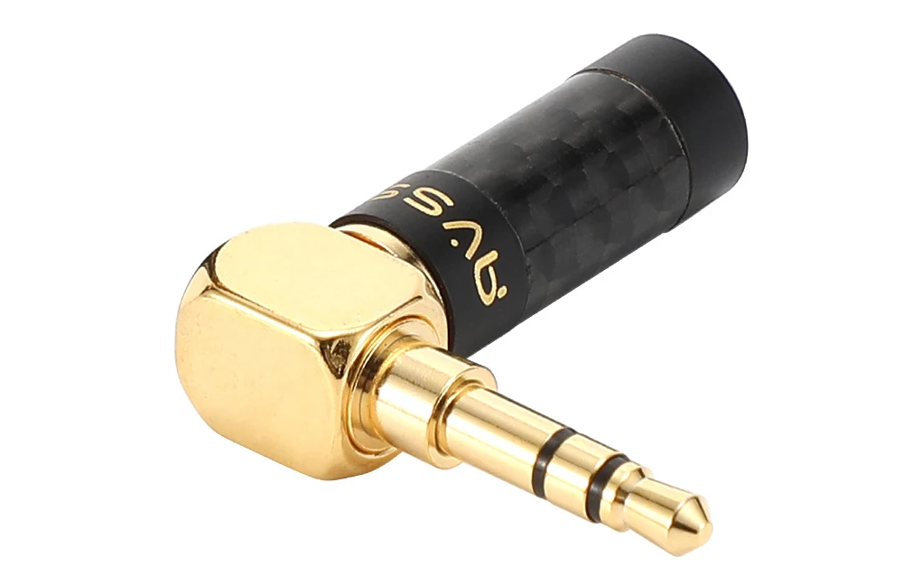 AVSSZ Carbon Fiber 3.5mm Jack Stereo Headphone Plug - Straight/Angle, 3/4/5 Poles, DIY Repair & Replacement (2.5mm, 4.4mm) Description Image.This Product Can Be Found With The Tag Names Computer Cables Connecting, Computer Peripherals, PC Hardware Cables Adapters, Straight angle plug