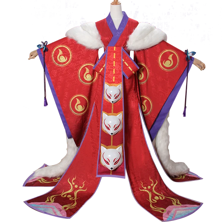 Onmyoji SP Tamamo no Mae кимоно униформа косплей костюм F
