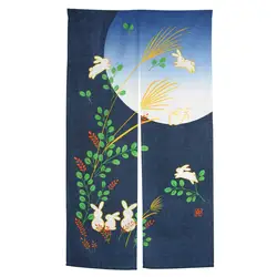 HHO-японская дверная занавеска Норен Кролик под луной для украшения дома 85X150 см
