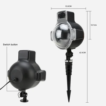 

Hot LED Snowflake Light Snowflake Projection White Light Spot Color Outdoor Lawn Waterproof Christmas Lights Garden Decoration