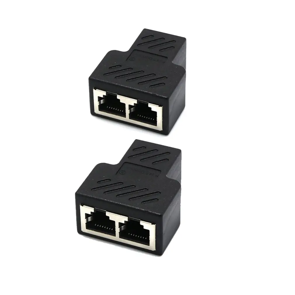 Сплиттер Ethernet RJ45 кабель-адаптер 1 штекер до 2 Женский порт LAN Сетевой разъем провода Ethernet RJ45 Кабель-адаптер
