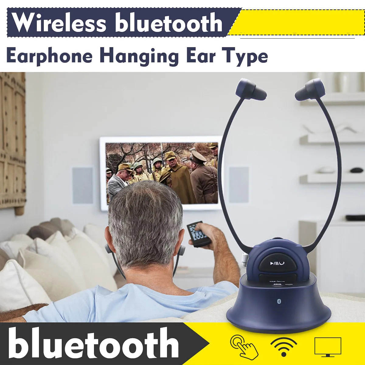 

Elderly Hearing Aid Pocket Sound Amplifier Headset Wireless bluetooth Headset NFC Pairing Adjustment Volume Rechargeable