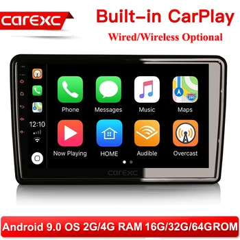 

CarExc 2 Din Universal 10.1" Android 9.0 Radio Rotatable Face Panel 2.5D Curved Screen Car Stereo DVD Player CarPlay GPS Navi