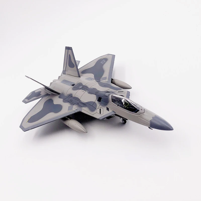 1/100 США военный F22 Raptor F-22 Stealth истребитель самолет модель сплав моделирование готовая Коллекция украшения