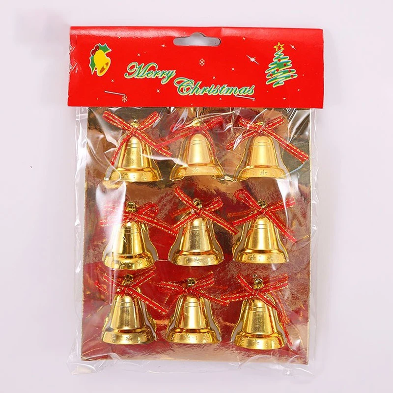 

9Pcs/Set NEW Christmas Tree Plastic Bell Christmas Party Venue Layout Supplies Classic Festive Pendant Decorative Items