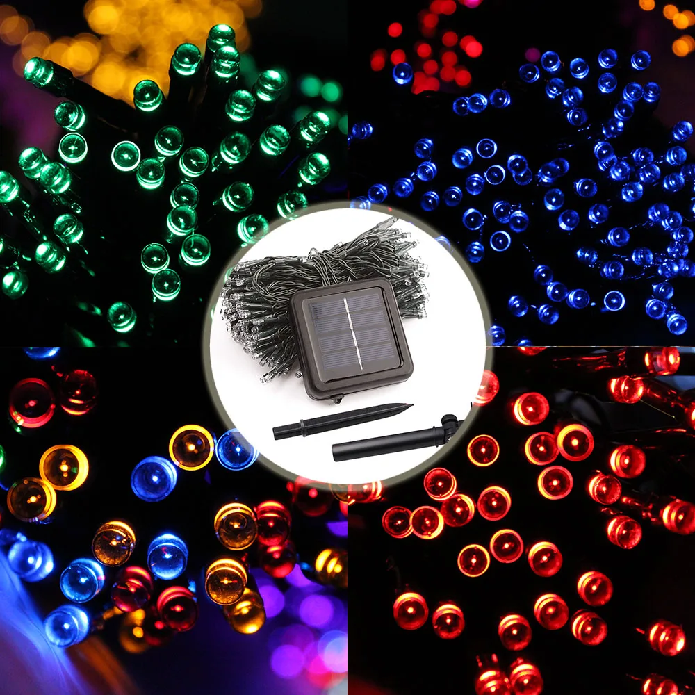 

22m Solar Christmas Lights Outdoor Lighting 200 LED String Garland Lights Fairy Festoon for Party Holiday Wedding New Year Decor