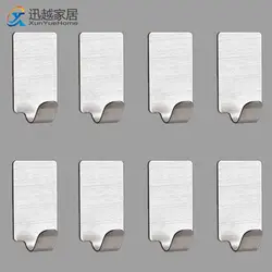 Wall Door Hooks Hanger Shelf Adhesive Robe Hook 304 Stainless Steel Key Bag Storage Hanging Bathroom Towel Holder For Kitchen