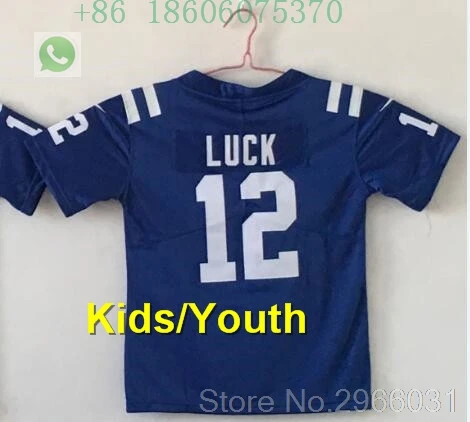 for kids youth А+++ качество для детей и подростков 12 лет Hilton 13 Quenton Нельсон 56 Пэйтона Мэннинга 10 Джерси Индианаполис - Цвет: for kids youth