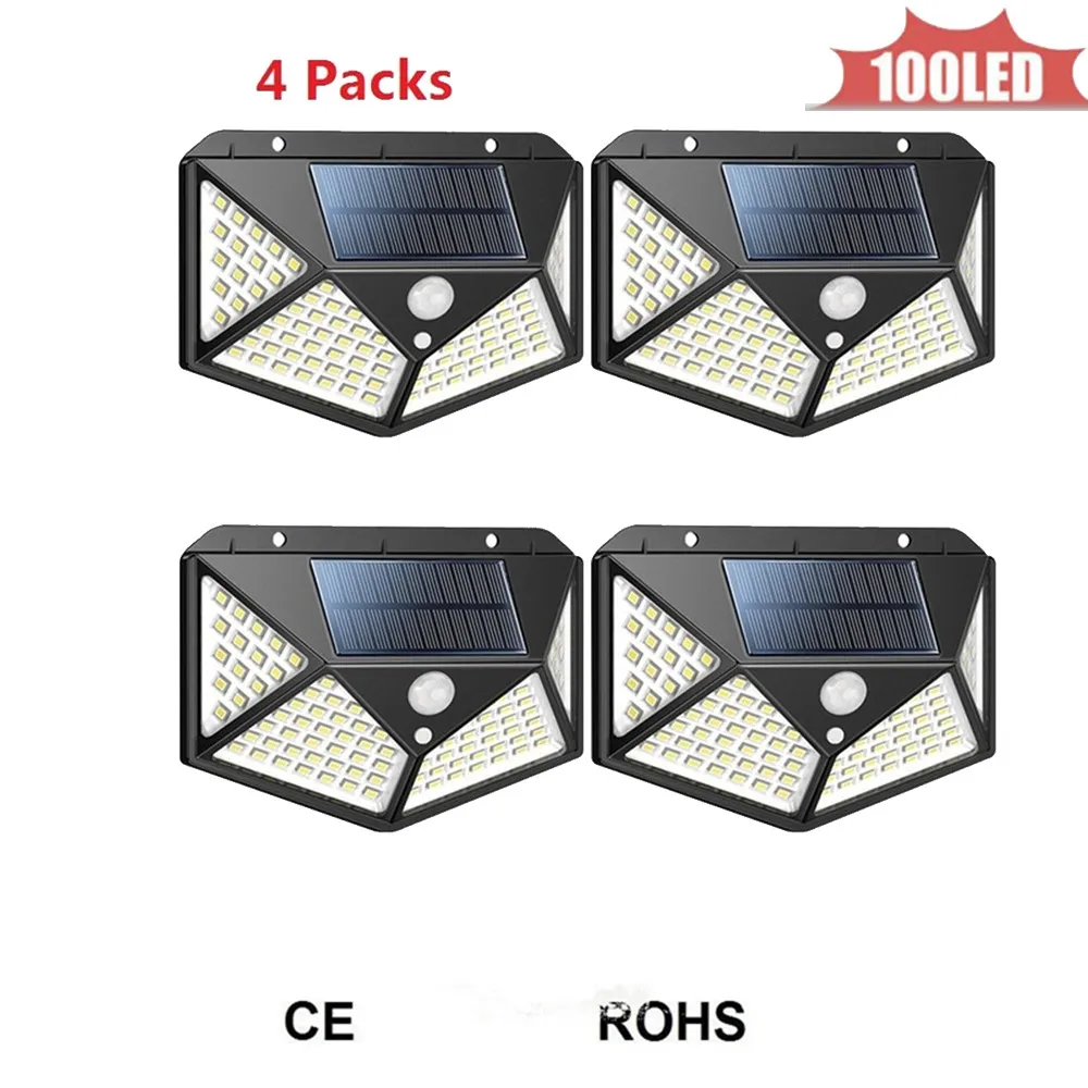 

1-4PCS LEDs light PIR Motion Sensor Outdoor Waterproof Solar Powered lamp Waterproof Wall for Garden Yard Path Decoration indoor
