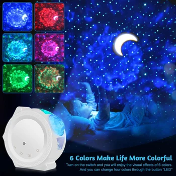 

Children Bedroom Star Night Lamp Starry Sky LED Moon Star Projector Light Battery Powered Kids Bedroom Bedside Night Lamp