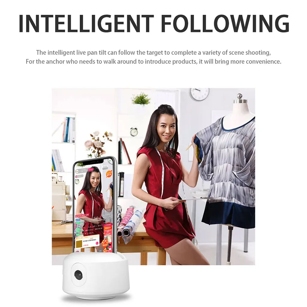 Селфи палка портативная вращающаяся на 360 ° с автоматическим отслеживанием лица