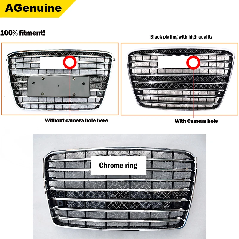 Глянцевые черные хромированные передние грили передняя медовая сетка решетка