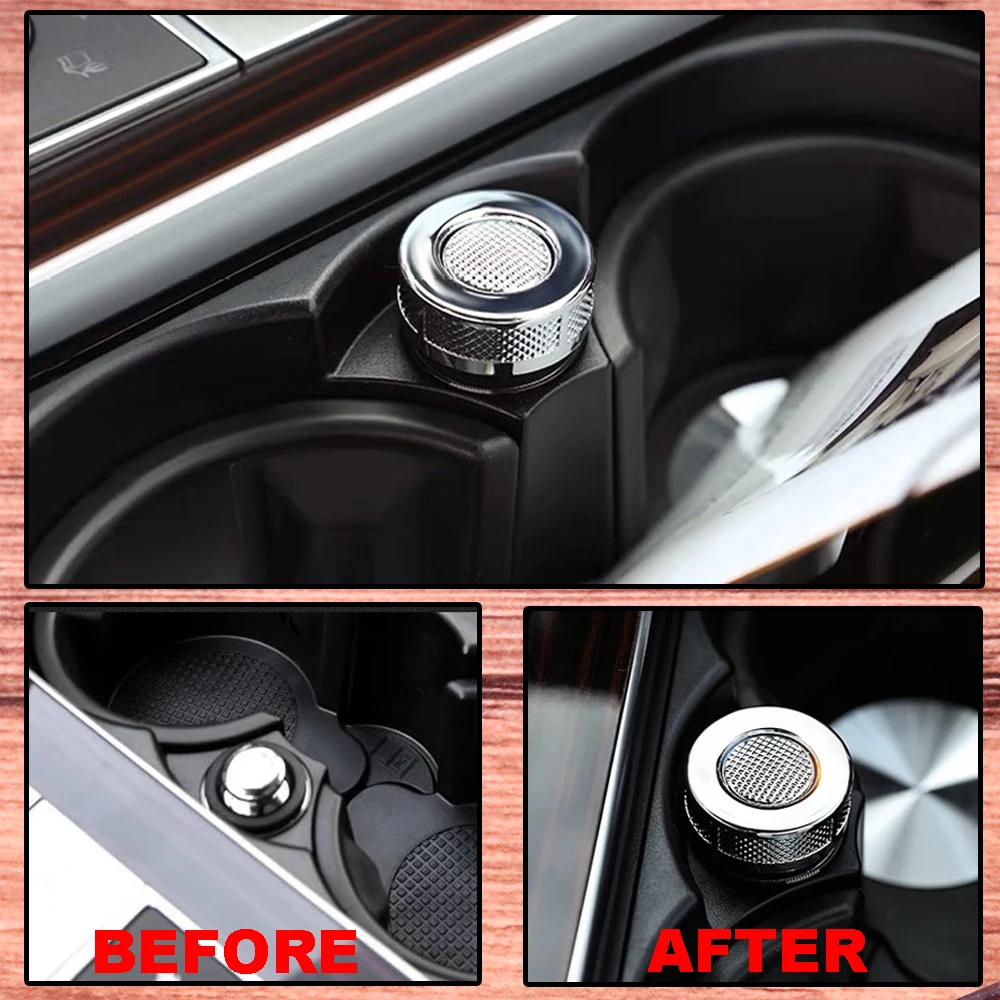 2Pcs ABS Chrome Car Cigarette Lighter Cover Trim For Land Rover Range Rover Sport Vogue SV 2009 2010 2011 2012 2013 2014-2017 (5)