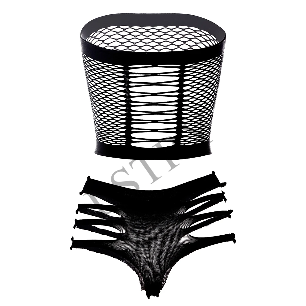 1 Set Women Sexy Lingerie Dress Lace Sheer Floral Sleepwear Nightwear Underwear Bra Tops Sets Sexy Plus Size Strapless Bodysuits