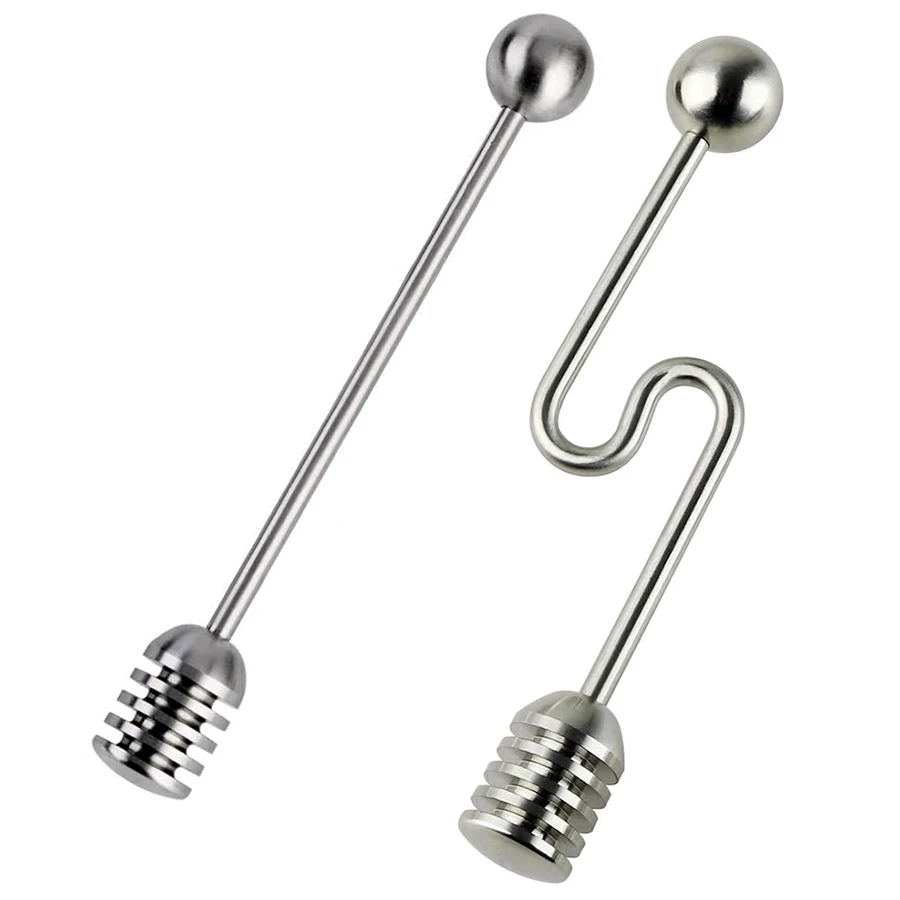 Stainless Steel Spoon Honey and Syrup Dipper Stick Server Honey Spoon 304 Stainless Steel Wand for Pot Jar Containers