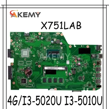 

X751LAB MAIN_BD._4G/I3-5020U I3-5010U Mainboard REV 2.5 For Asus X751L X751LA R752L X751LD X751LJ Laptop motherboard EDP screen