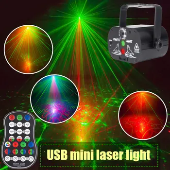 

DJ Disco Stage Party Lights Sound Activated Led Projector Time Function with Remote Control for Christmas Halloween KTV