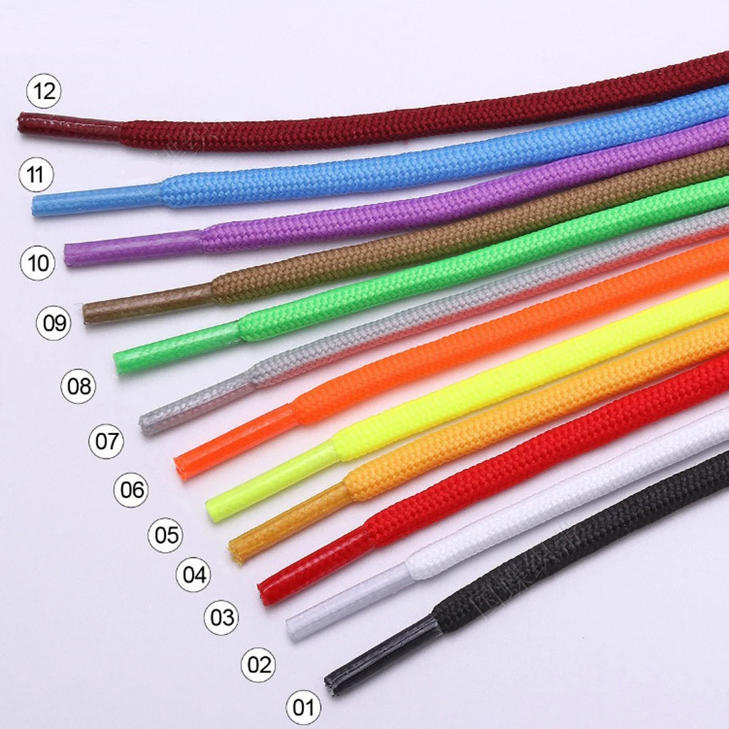 Thick Shoelaces Round Athletic Shoe Laces 4ft 1.2m Long Shoestrings Replacements for Boots Sneakers