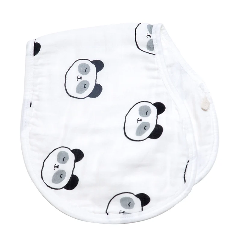 Новая однотонная детская отрыжка, водостойкие нагрудники для кормления, Слюнявчики для новорожденных, полотенце для слюнявчиков, Детские фартуки, бандана, Baberos Bebe - Цвет: The panda